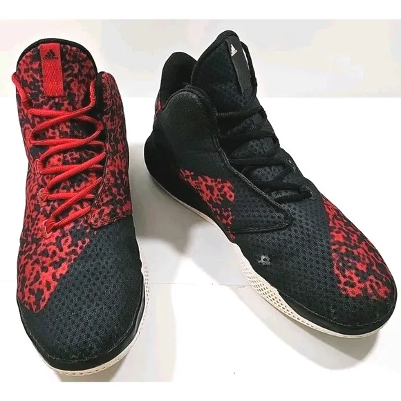 ADIDAS BOUNCE MEN'S BASKETBALL SHOES RED AND BLACK SIZE 12.5 US