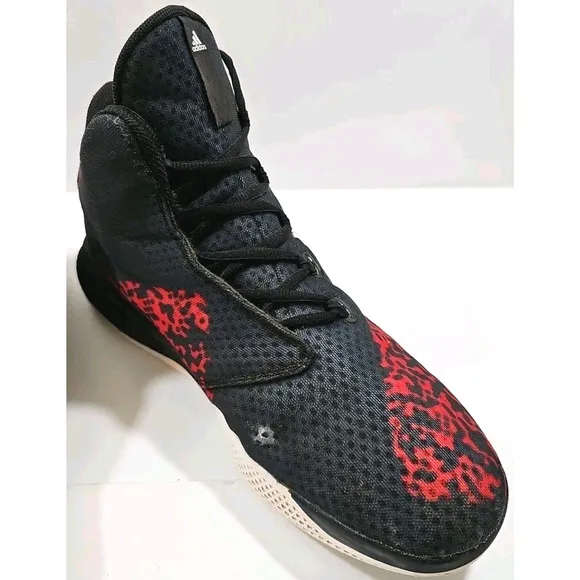 ADIDAS BOUNCE MEN'S BASKETBALL SHOES RED AND BLACK SIZE 12.5 US