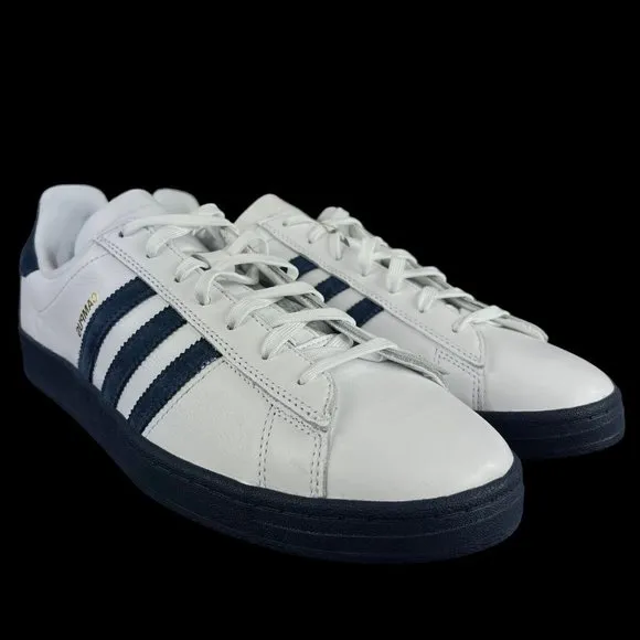 Adidas Campus ADV Mirrored Lines White Navy Blue Shoes HP9104 Men's Sizes 7 - 14