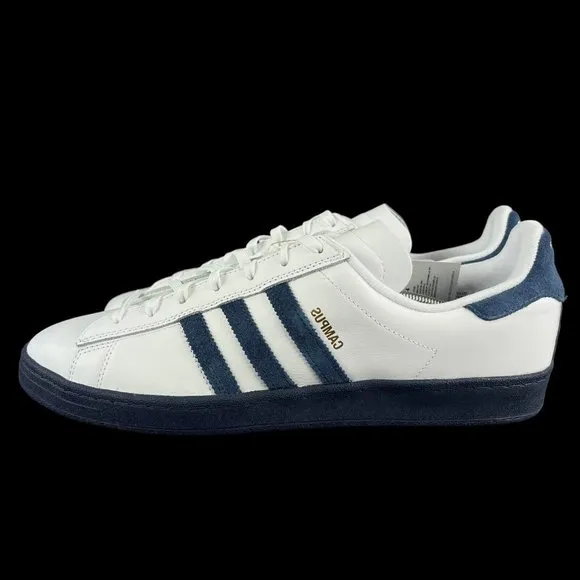 Adidas Campus ADV Mirrored Lines White Navy Blue Shoes HP9104 Men's Sizes 7 - 14