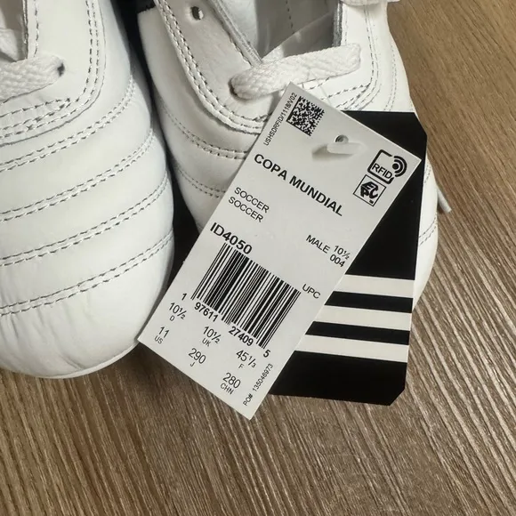 adidas COPA MUNDIAL ID4050 Cloud White Core Black Gold Metallic Size 11 Men New