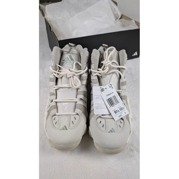 Adidas Crazy 8 Shoes Mens 9.5 Womens‎ 10.5 Off White Sesame NIB