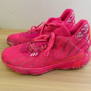 Adidas Dame 7 I Am my Own Fan Basketball Shoes Mens 15 Team Shock Pink Graffiti