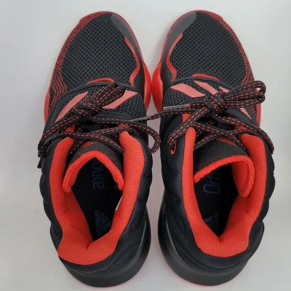 Adidas Deep Threat PrimeBlue Youth Basketball Shoes Black/Red GZ0096 US Size 4