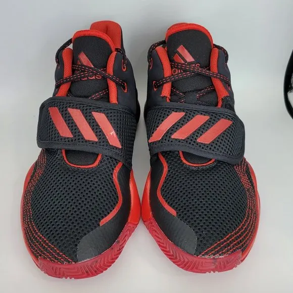 Adidas Deep Threat PrimeBlue Youth Basketball Shoes Black/Red GZ0096 US Size 4