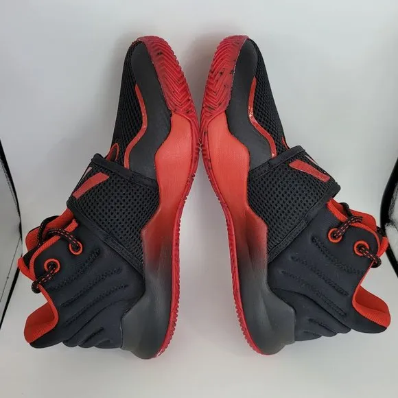 Adidas Deep Threat PrimeBlue Youth Basketball Shoes Black/Red GZ0096 US Size 4