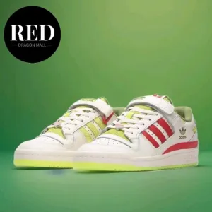 Adidas Dr. Seuss x Forum Low The Grinch Cream White Shoes - Men's Size 10