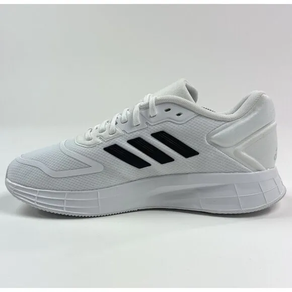 Adidas Duramo 10 Mens White Black Low Top Running Shoes Sneakers GW8348