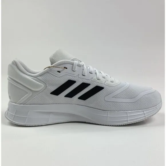 Adidas Duramo 10 Mens White Black Low Top Running Shoes Sneakers GW8348