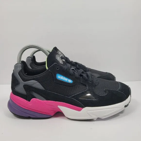 Adidas Falcon Women's Black Shock Pink Running Shoes CG6219 US Size 9 NWT
