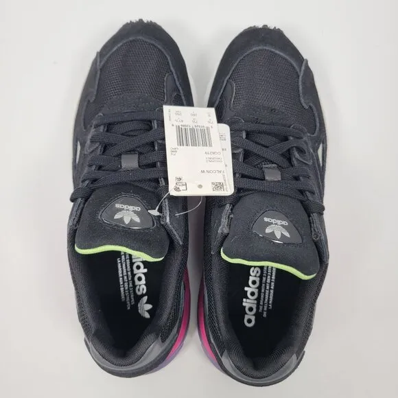Adidas Falcon Women's Black Shock Pink Running Shoes CG6219 US Size 9 NWT