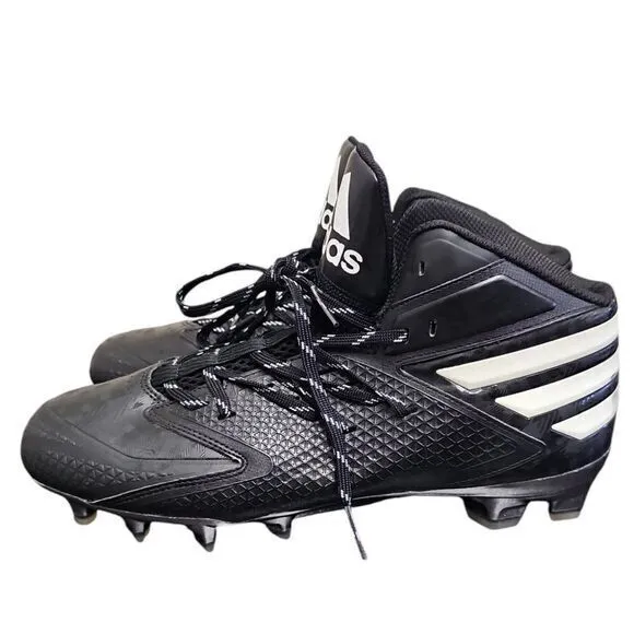 Adidas Football Cleats High-Top Black Athletic Shoes Freak Carbon Men Size US 11