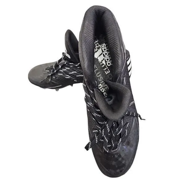 Adidas Football Cleats High-Top Black Athletic Shoes Freak Carbon Men Size US 11