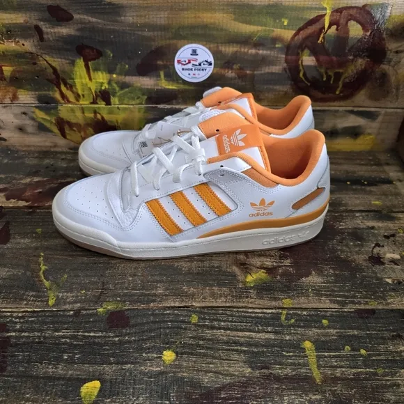 Adidas Forum Low CL Mens Sportswear Shoes‎ White IH7831 NEW Sz 10.5