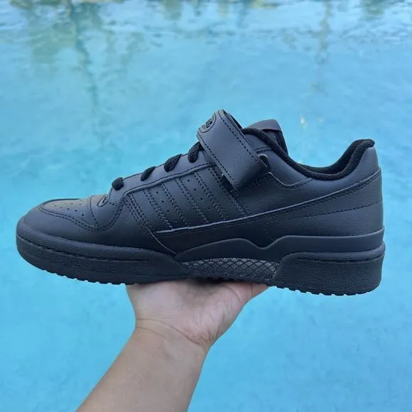 Adidas Forum Low Triple Black Men's Athletic Shoes GV9766