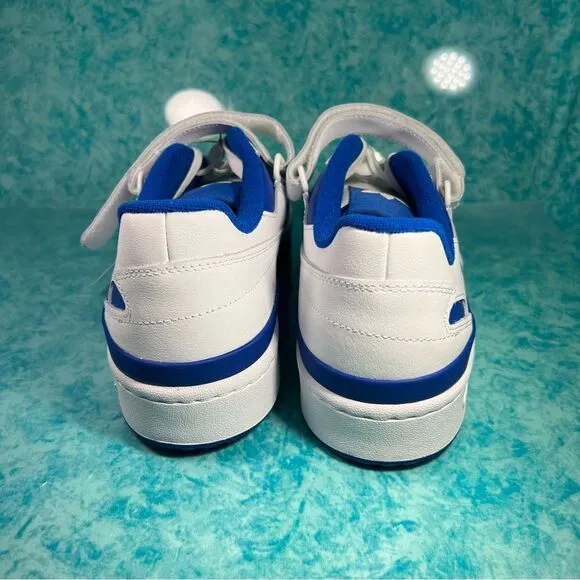 Adidas Forum Low White Blue Men's Retro Leather Low Top Shoes Size Sneakers