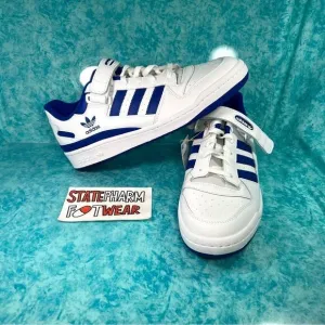 Adidas Forum Low White Blue Men's Retro Leather Low Top Shoes Size Sneakers