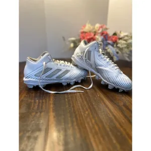 Adidas® Freak MD 20 Football Cleats White &amp; Metallic Silver Size 8.5 FW3576