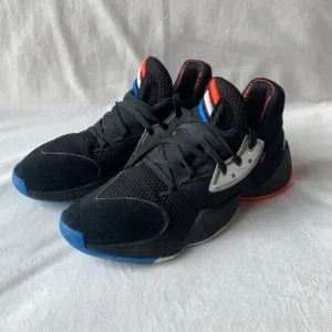 adidas‎ Harden Vol. 4 Mens 7.5 Black Red Blue Basketball Shoes Sneakers Low Top