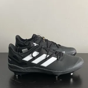 Adidas Icon 7 Baseball Shoes Metal Cleats Black Low Top Mens SIze 14