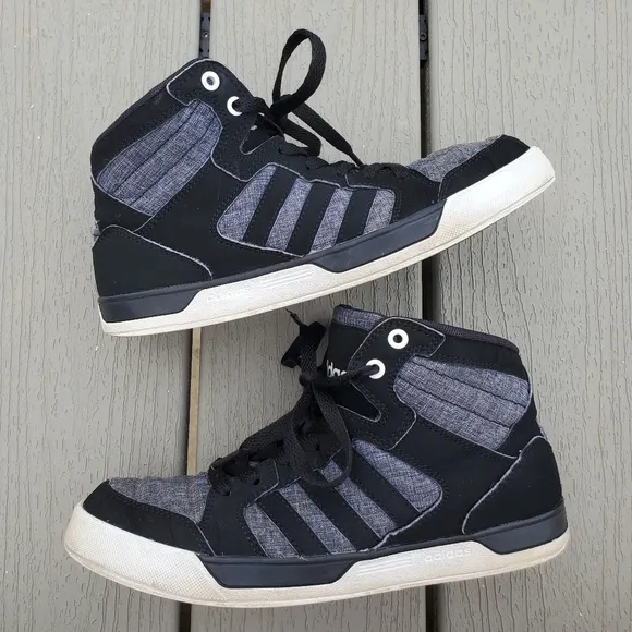 Adidas | M7 | Black/Gray Neo Raleigh Mid Top Basketball Sneakers