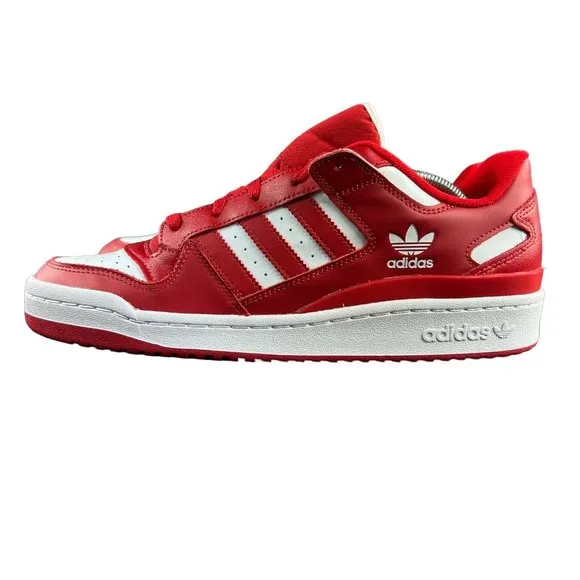 Adidas Men's Forum Low CL Scarlet Red White Shoes HQ1495 Sizes 9 - 13