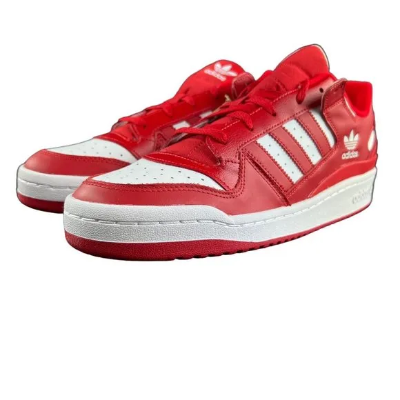 Adidas Men's Forum Low CL Scarlet Red White Shoes HQ1495 Sizes 9 - 13