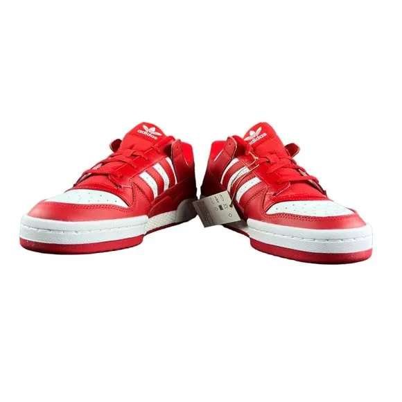 Adidas Men's Forum Low CL Scarlet Red White Shoes HQ1495 Sizes 9 - 13