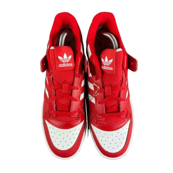 Adidas Men's Forum Low CL Scarlet Red White Shoes HQ1495 Sizes 9 - 13