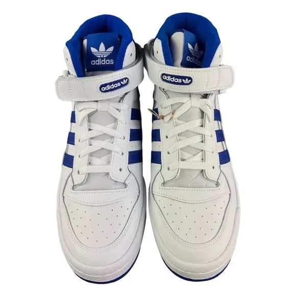 Adidas Men's Forum Mid White Royal Blue Shoes FY4976 Sizes 9 - 13