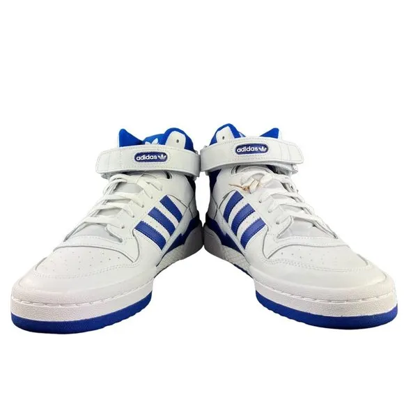 Adidas Men's Forum Mid White Royal Blue Shoes FY4976 Sizes 9 - 13