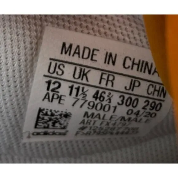 Adidas Men's Harden Vol#4 Men's White Multicolor Sneakers/Shoes Size 12 SKU 4504