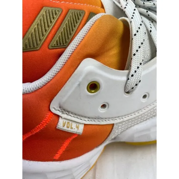 Adidas Men's Harden Vol#4 Men's White Multicolor Sneakers/Shoes Size 12 SKU 4504