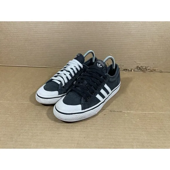 Adidas Mens Originals Nizza CQ2332 Black Casual Low Top Shoes Sneakers Size 7