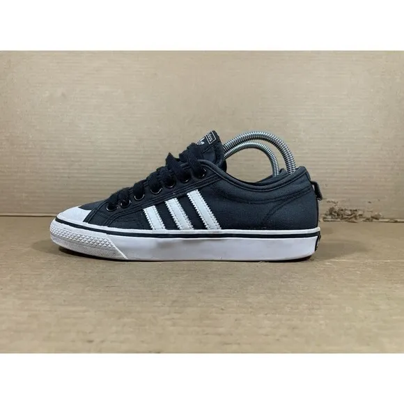 Adidas Mens Originals Nizza CQ2332 Black Casual Low Top Shoes Sneakers Size 7