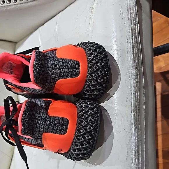 Adidas MEN'S ULTRA 4D 5.0 RUNNING SHOES ORANGE BLACK G58159 LOW TOP 11 . 1/2