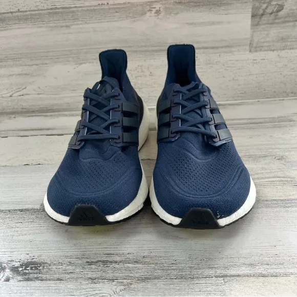 Adidas Men’s UltraBoost Lace Up Running Shoes In Blue Size 12