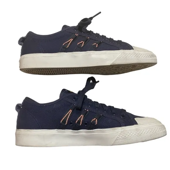 Adidas NIZZA 'SHADOW NAVY BEAM ORANGE' GOATs Size 8 Men, Fit like 9.5 Women