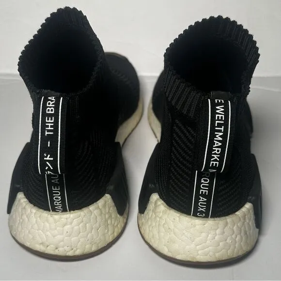 Adidas NMD CS1 City Sock PK‎ Size 12 Primeknit Black Gum BA7209 Ultra Boost