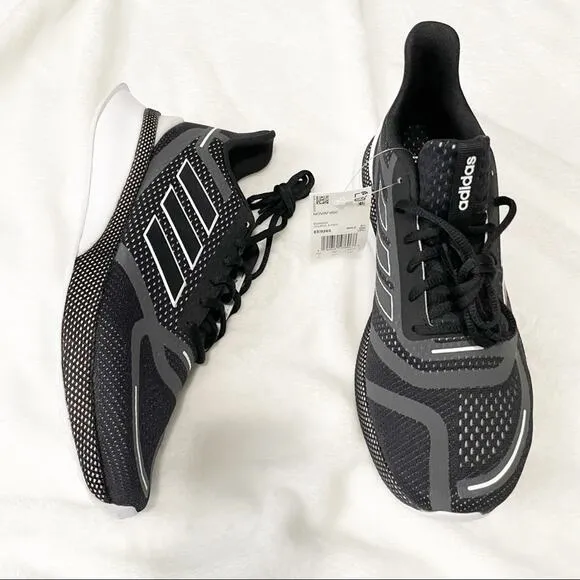 Adidas Nova running shoes black white cloud foam ortholite men’s 9