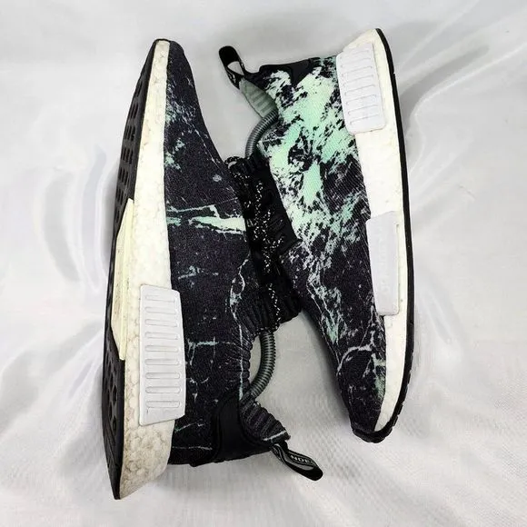 Adidas Original NMD Prime Knit Shoes BB7996 Mint Marble Black Comfort Men Size 9