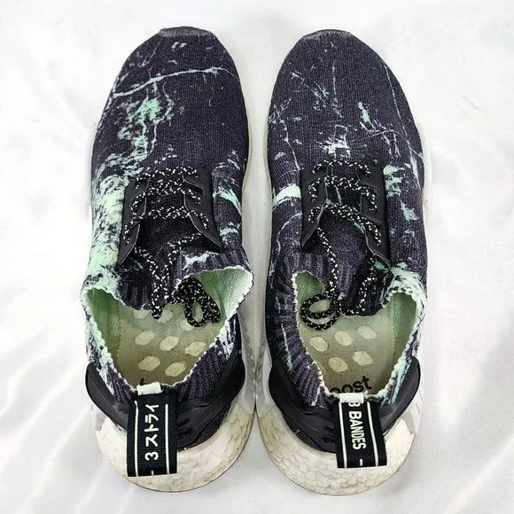 Adidas Original NMD Prime Knit Shoes BB7996 Mint Marble Black Comfort Men Size 9
