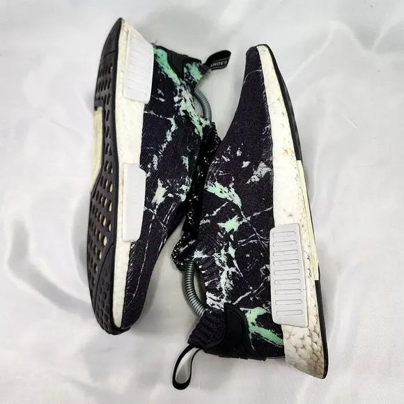 Adidas Original NMD Prime Knit Shoes BB7996 Mint Marble Black Comfort Men Size 9