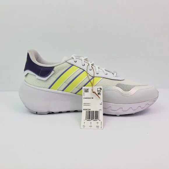 Adidas Originals Choigo Womens Size 9.5 White Purple Sparkle Sneaker Shoes H0432