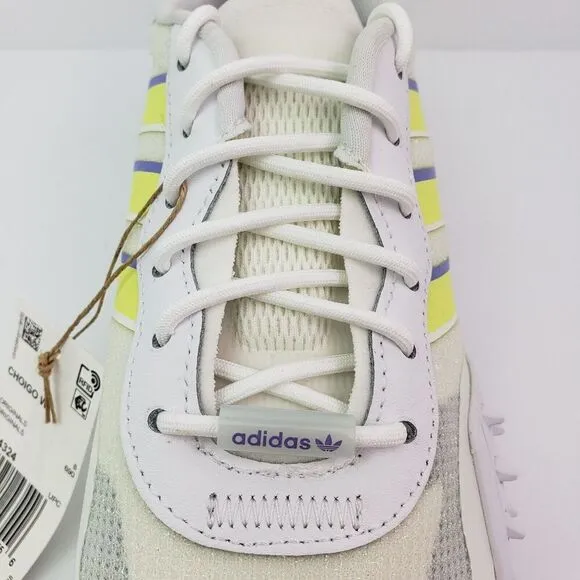 Adidas Originals Choigo Womens Size 9.5 White Purple Sparkle Sneaker Shoes H0432