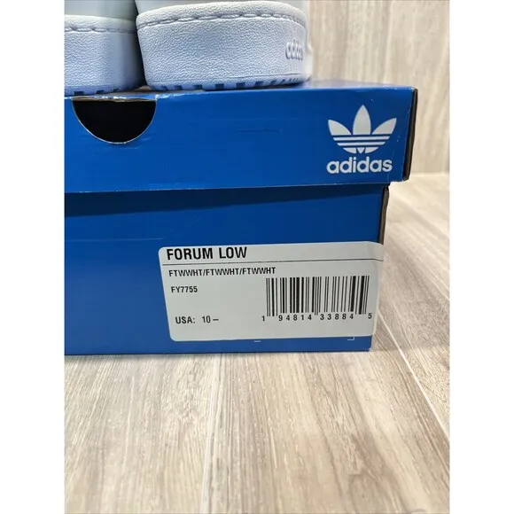 Adidas Originals Forum Low Shoes Triple White FY7755 Men's size 10