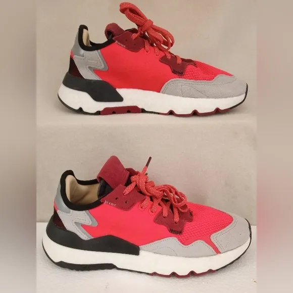 Adidas  Originals Nite Jogger Size 6.5 Athletic Shoes Sneaker Shock Red EE6441.