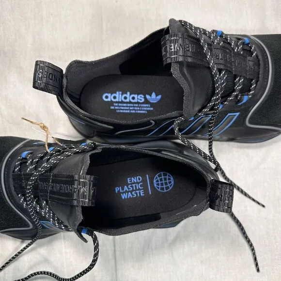 Adidas Originals NMD_R1 V3 Athletic Low Top Shoes Black Blue HQ6637 Mens Size 11