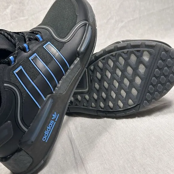 Adidas Originals NMD_R1 V3 Athletic Low Top Shoes Black Blue HQ6637 Mens Size 11