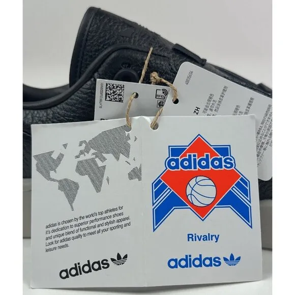 Adidas Originals Rivalry Lux Mens 8 Black Basketball Shoes Sneakers Low ID3950